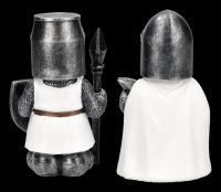 Mini-Ritter Set - Zwei witzige Ritterfiguren weiß