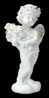 Angel Figurine - Putto with Bouquet of Roses