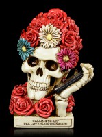Skeleton Skull - Floral Head with Mobile