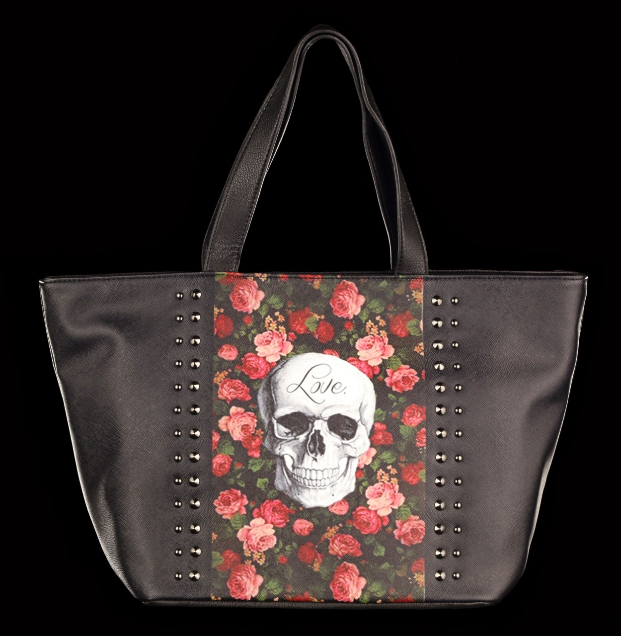 Handtasche mit Totenkopf - Rose Skull