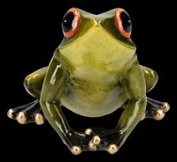 Froschfigur grün sitzend