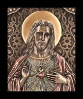 Wandrelief Ikone - Gesegnetes Herz Jesu