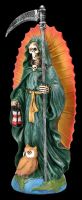Santa Muerte Figurine - Grim Reaper green