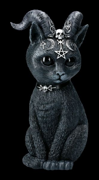 Okkulte Katzenfigur mit Hörnern - Pawzuph groß