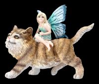 Fairy Figurine - Feline Freedom riding Cat