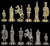 Schachfiguren Camelot - Metall mittelgroß