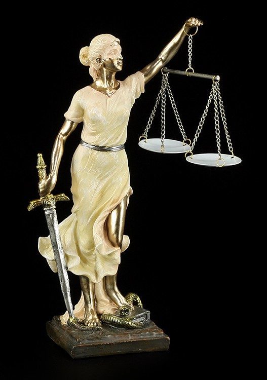 Lady Justice Figurine - bicolored