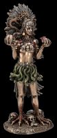 Coatlicue Figurine - Aztec Goddess with Snake Skirt