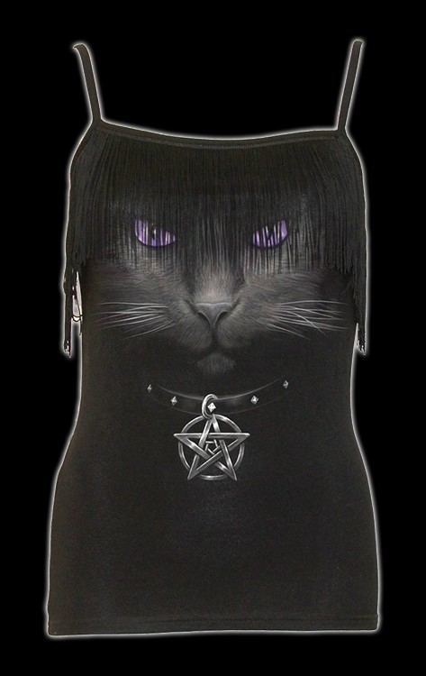 Black Cat - Tassel Layered Camsole Top