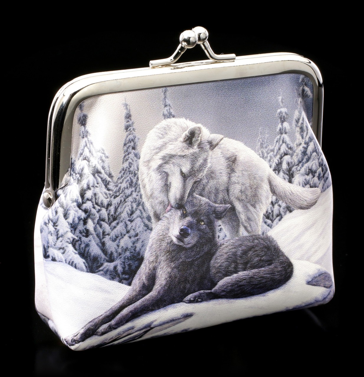 Coin Purse with Wolves - Snow Kisses