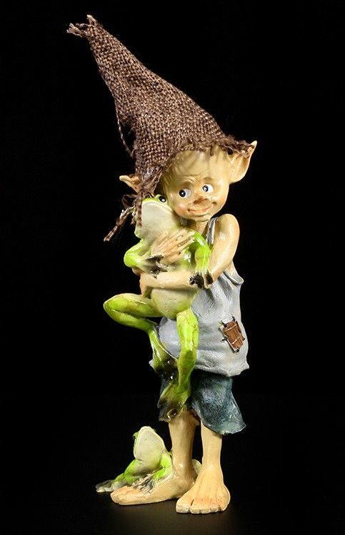 Pixie Kobold Figur - Mein Freund der Frosch