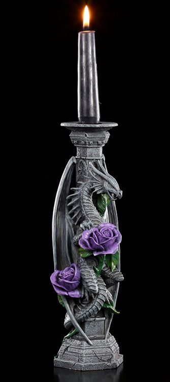 Kerzenhalter Anne Stokes Figur Gothic Drachen