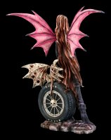 Fairy Figurine - Naira with Skeleton Dragon