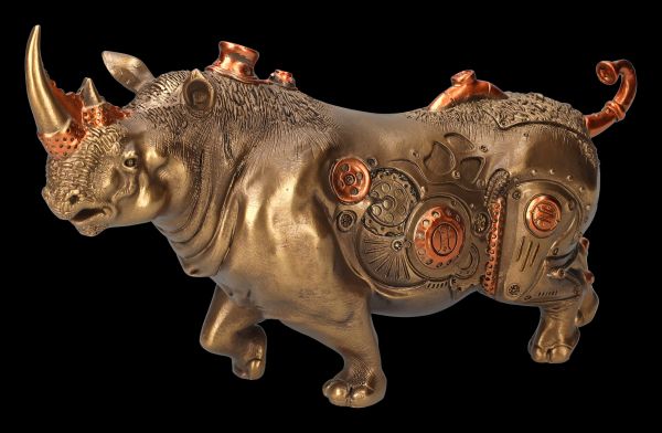 Steampunk Nashorn Figur - Rhino Refined