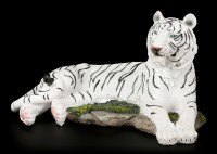 Weiße Tiger Figur - Auf dem Boden Liegend