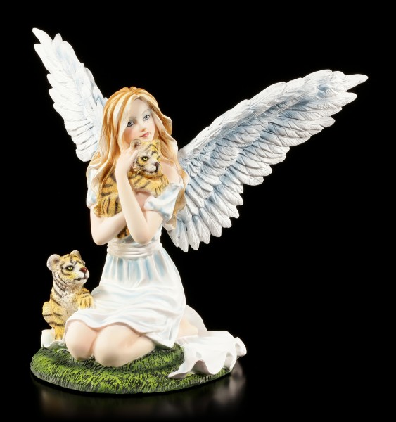Angel Figurine - Nariel with Tiger Babies