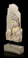 Buddha Figurine large - Meditating Wooden Look