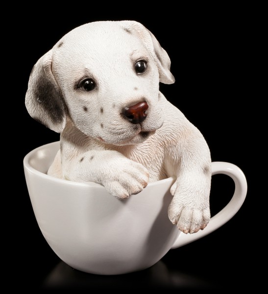 Hunde Figur - Dalmatiner Welpe in Tasse
