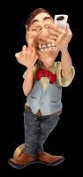 Funny Social Figurine with Middle Finger Selfie