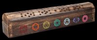 Incense Holder Set - Wooden Box Chakra