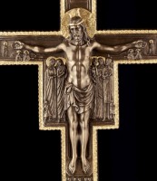 Wandrelief Ikone Jesus - Kreuz von San Damiano