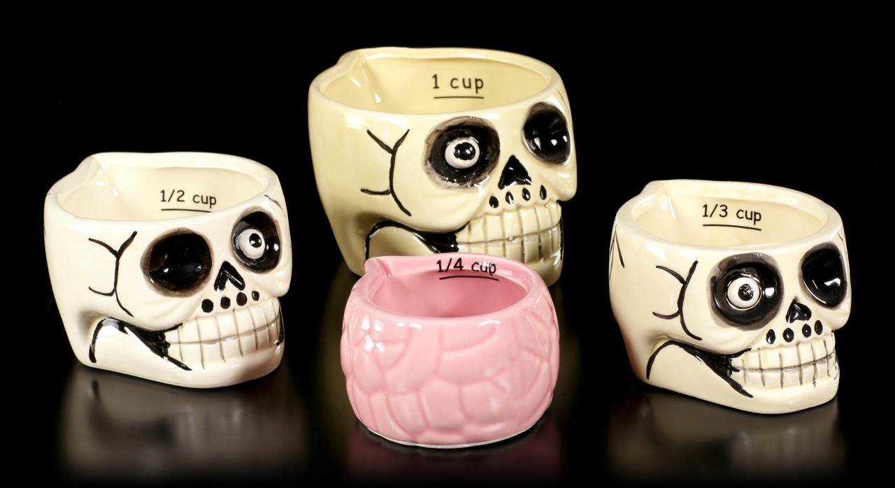 Measuring Cup Set - Skulls and Brain