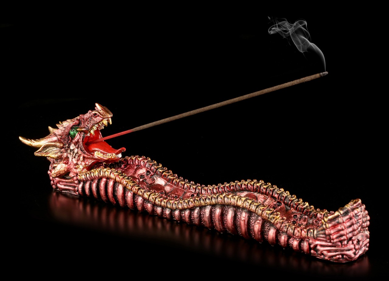 Incense Stick Holder Dragon red - Ashes of Vermillion
