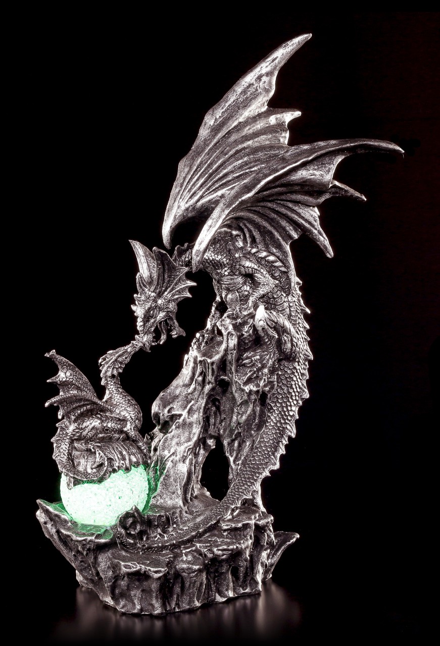 Dragon Figurine - Mother and Pup LED
