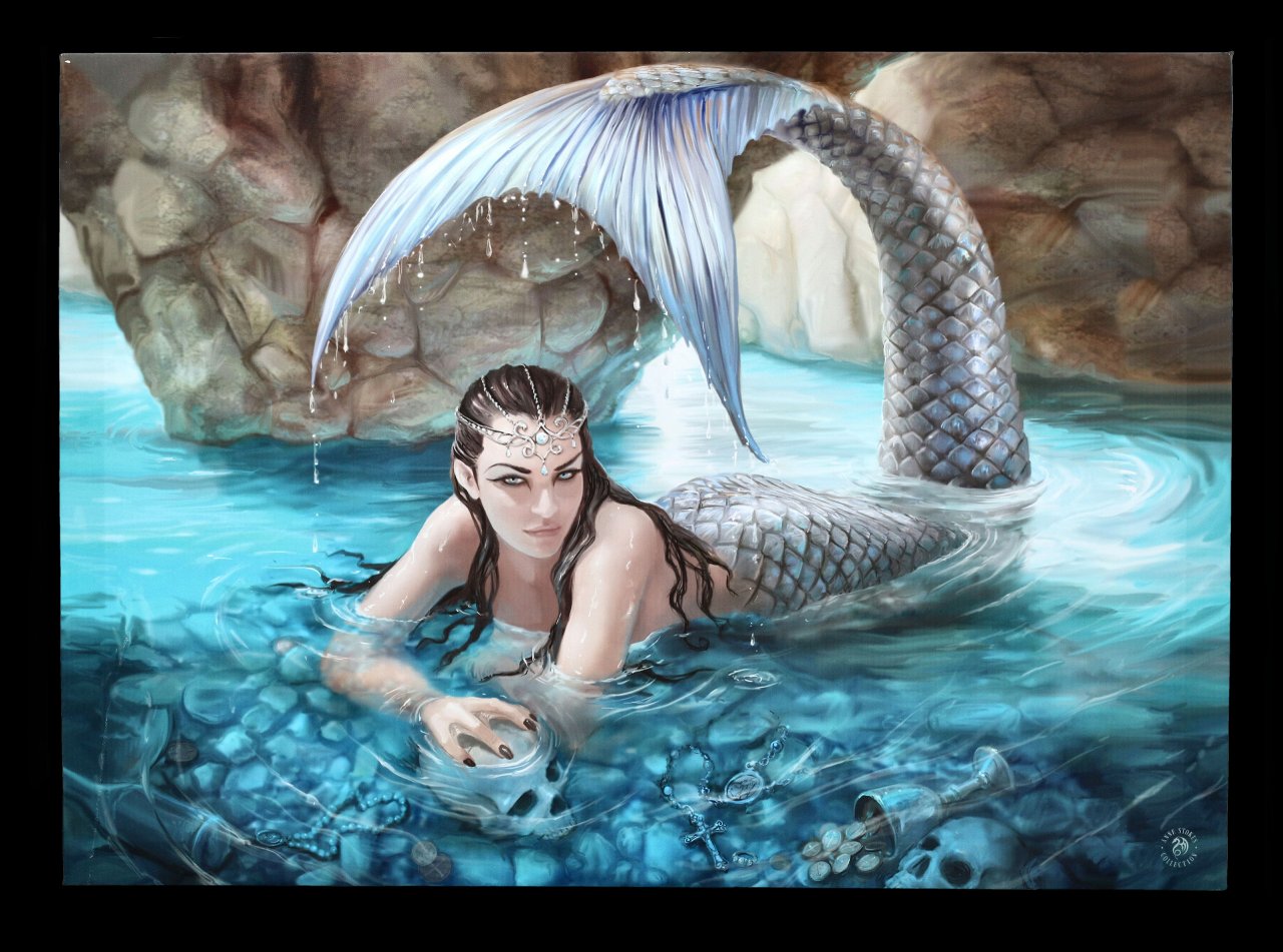 Large Canvas with Mermaid - Hidden Depth
