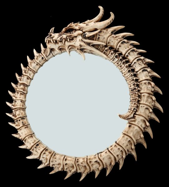 Wall Mirror - Dragon Skeleton Ouroboros