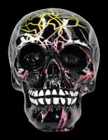 Totenkopf Figur - Blitzschädel Electro klein