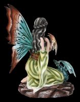 Elfenfigur - Galdriel mit Drachen