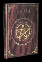 Notizbuch - Pentagramm Spells Book rot