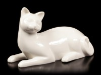 Porzellan Katze - Liegend