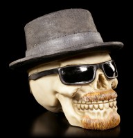 Totenkopf mit Hut und Sonnenbrille - Badass klein