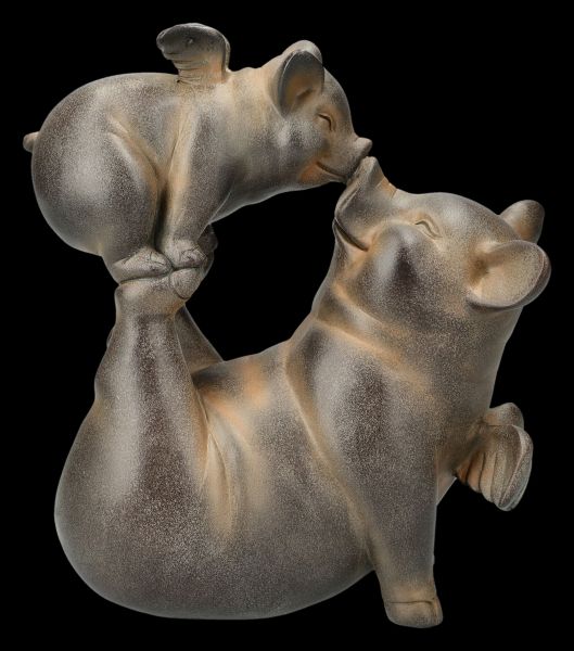 Pig Figurines with Wings - Mother with Child