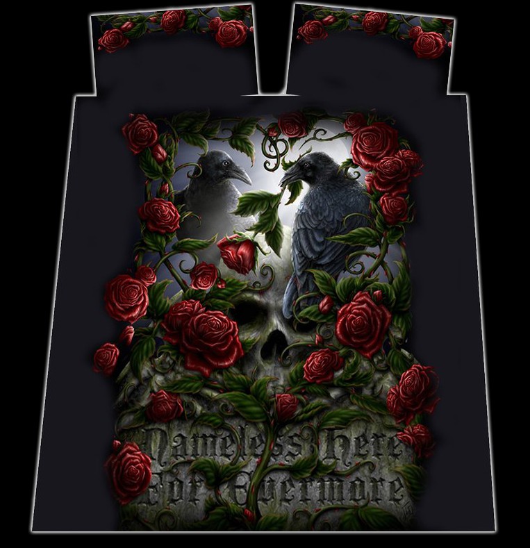 Gothic Double Bed Duvet Set Sorrow For The Lost Bed Linen