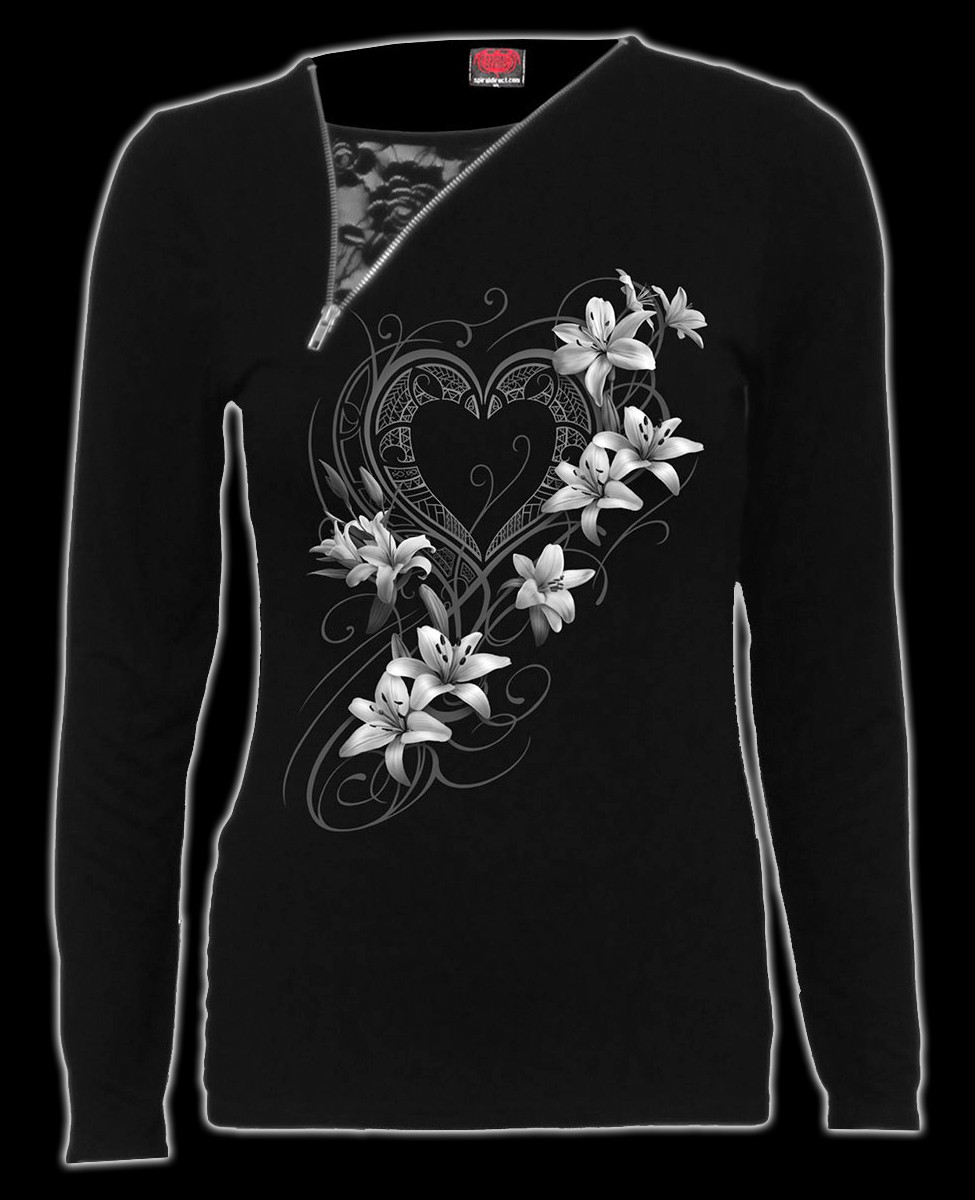 Pure Of Heart - Gothic Womens 2in1 Longsleeve