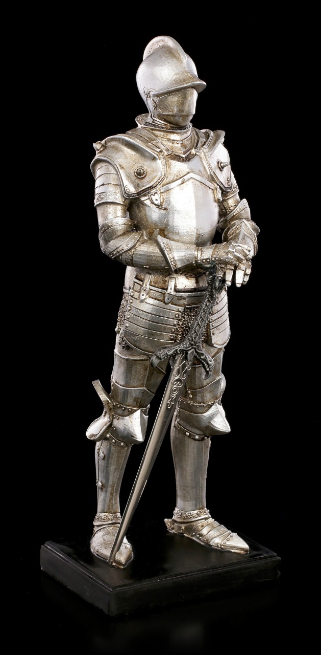 Knight Figurine - Sword centered on Pedestal