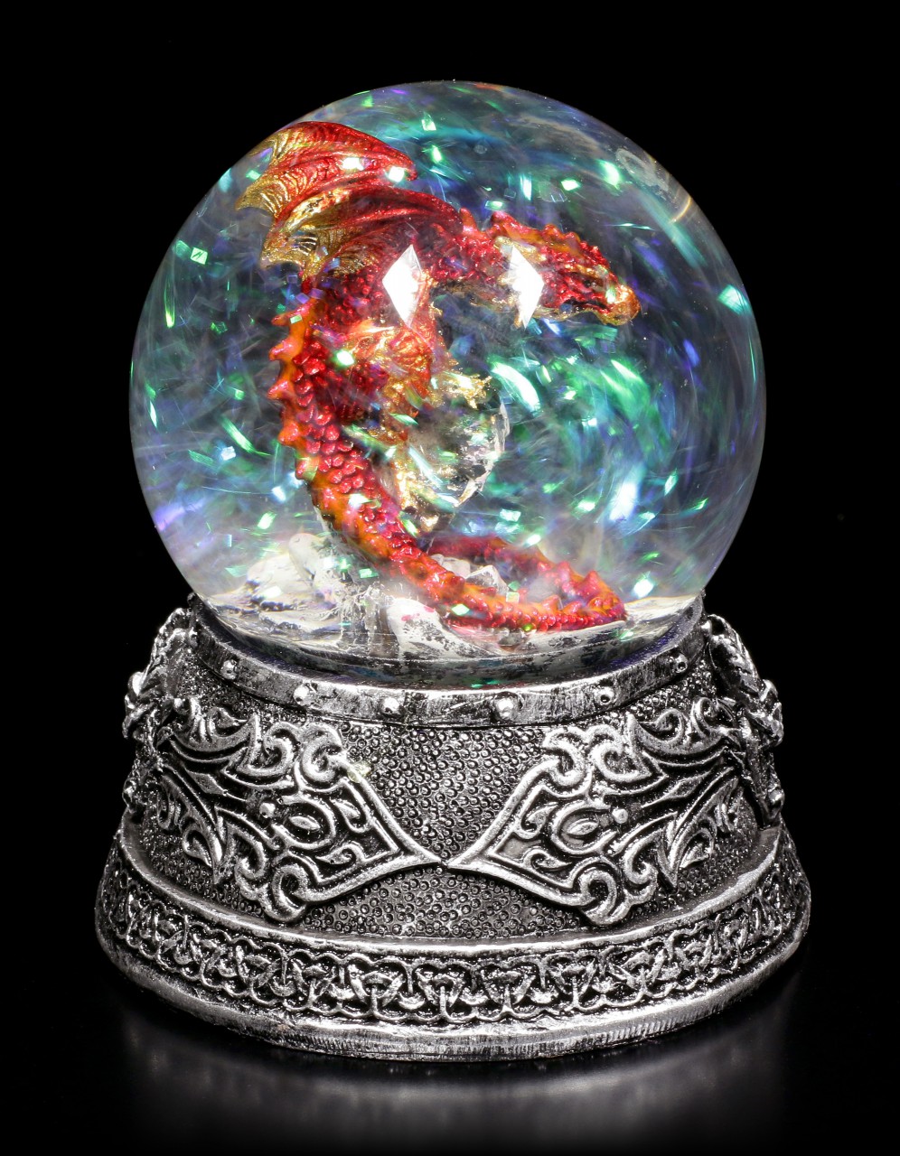 Snow Globe with Dragon - Enchanted Ruby
