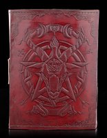 Leather Journal with Clasp - Baphomet