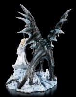 Zauberer Figur - Merlin mit schwarzem Drachen