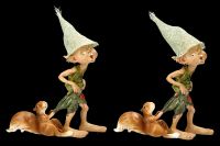 Pixie Kobold Figur - Freches Eichhörnchen 2er Set