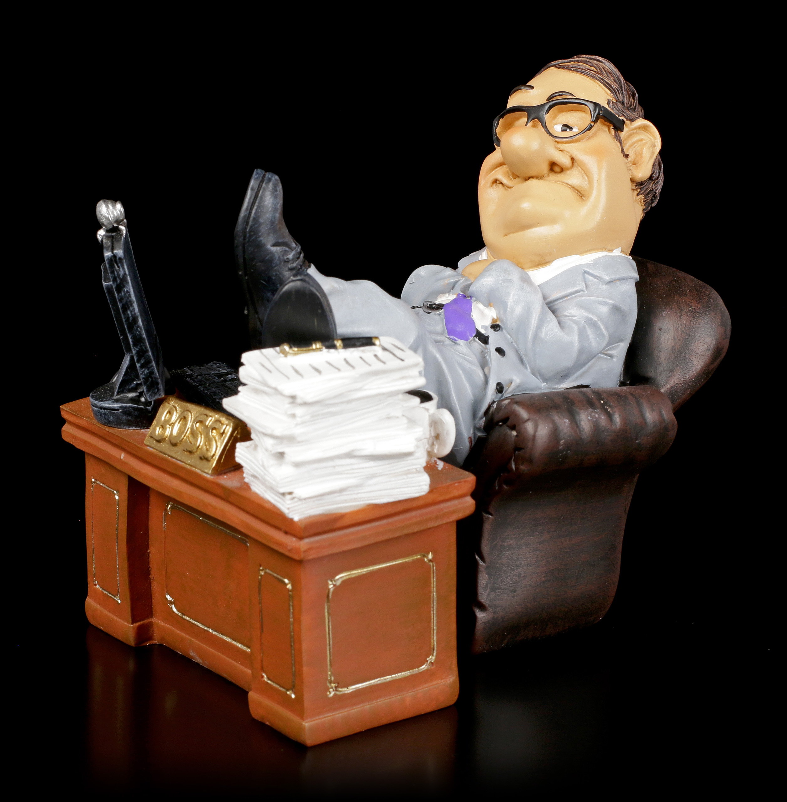 Funny Job Figurine - Boss on Desk 