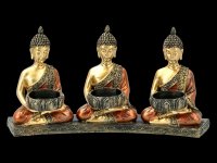 Buddha Dreifach Teelichthalter