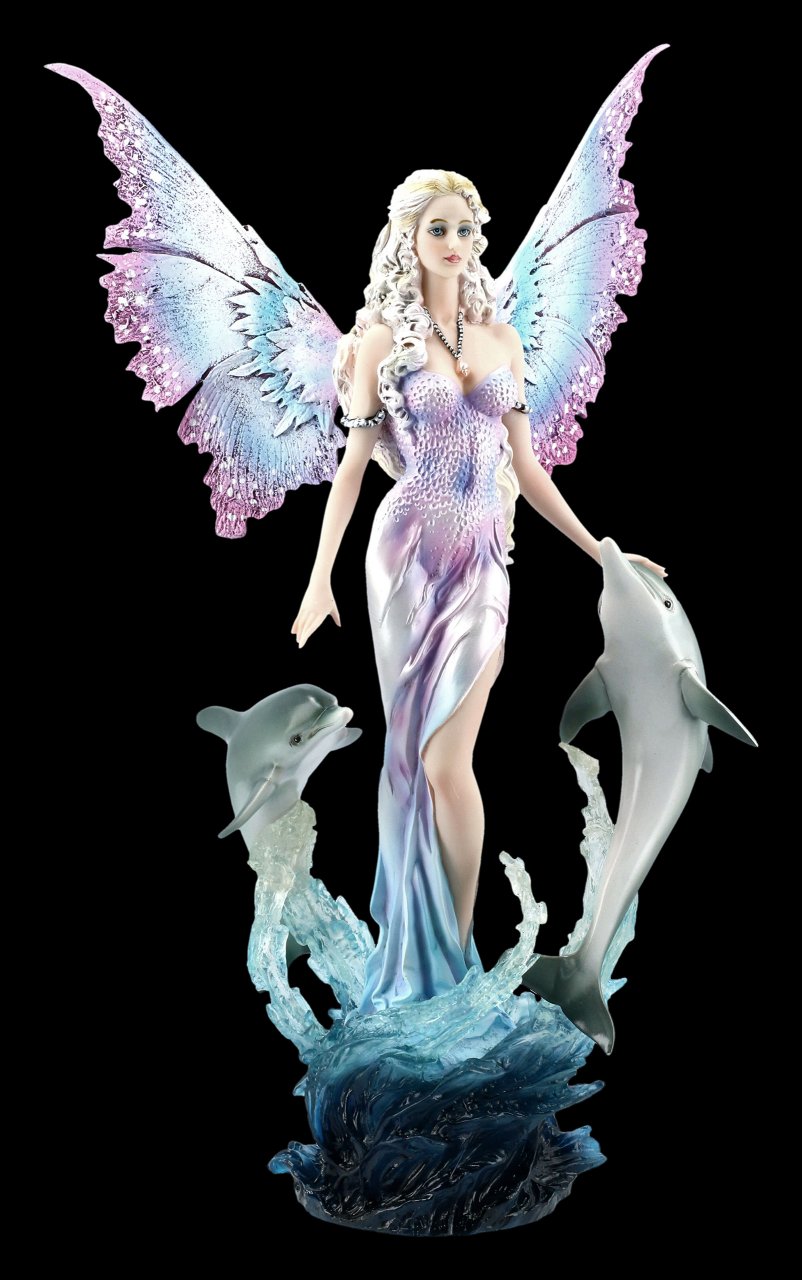 Fairy Figurine with Dolphins - Delphinia