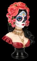 Büste - Day of the Dead Lady mit Rosen