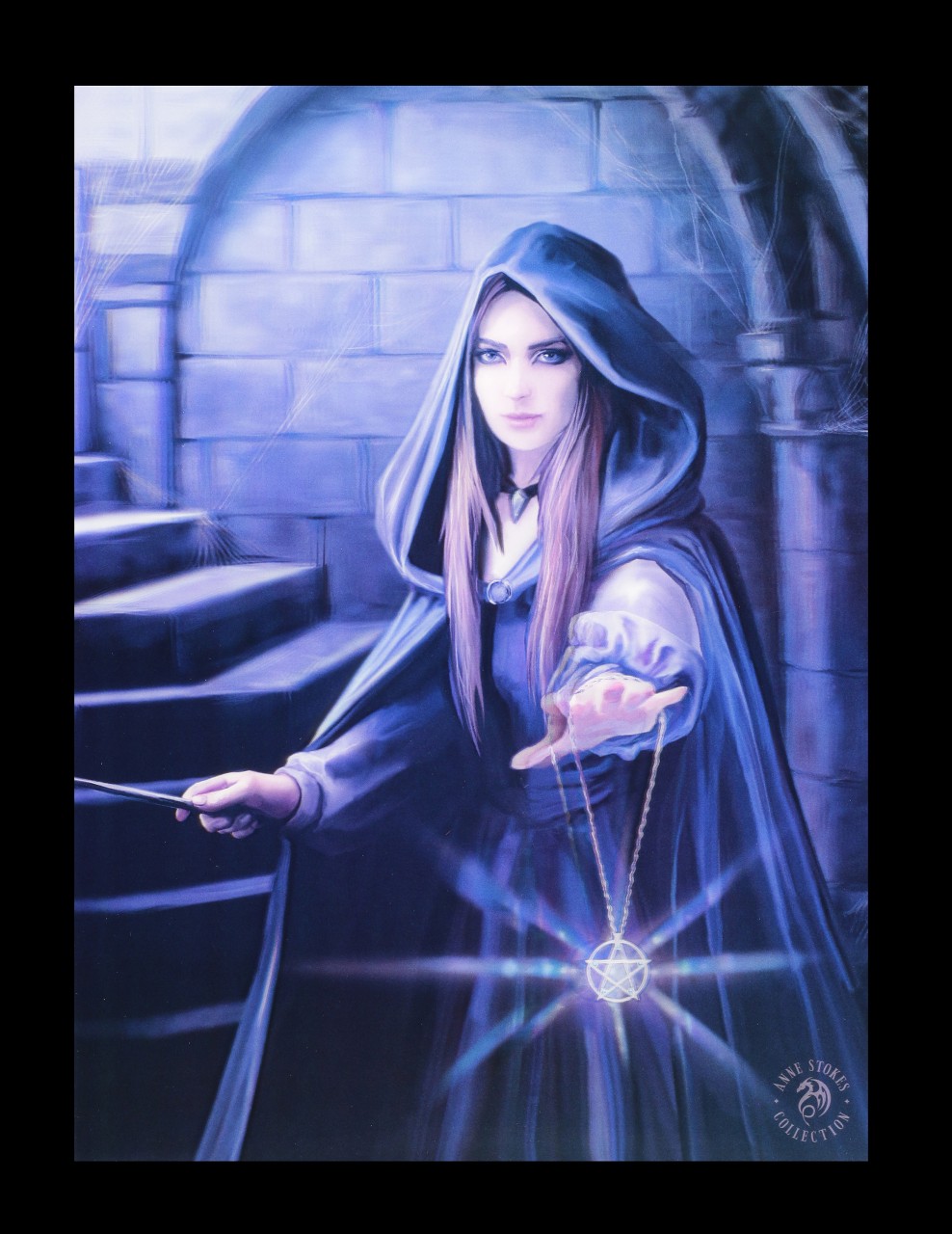 3D Picture with Female Sorcerer - Light in the Darkness