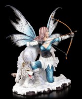 Fairy Figurine - Lupara with Wolf - Ready to fire Bow