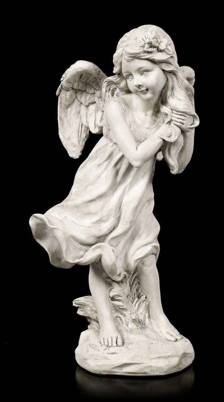 Garden Figurine - Shy Angel Girl